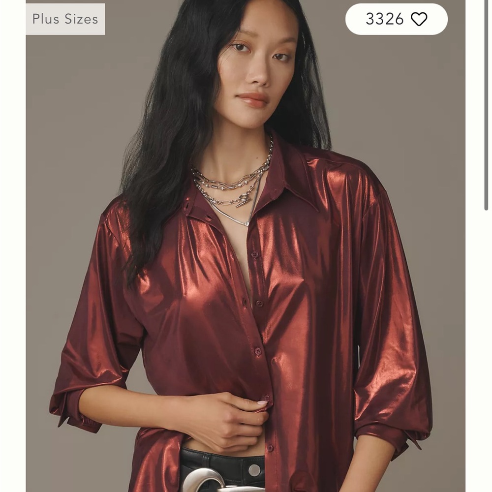 Satin Burgundy Women's Top